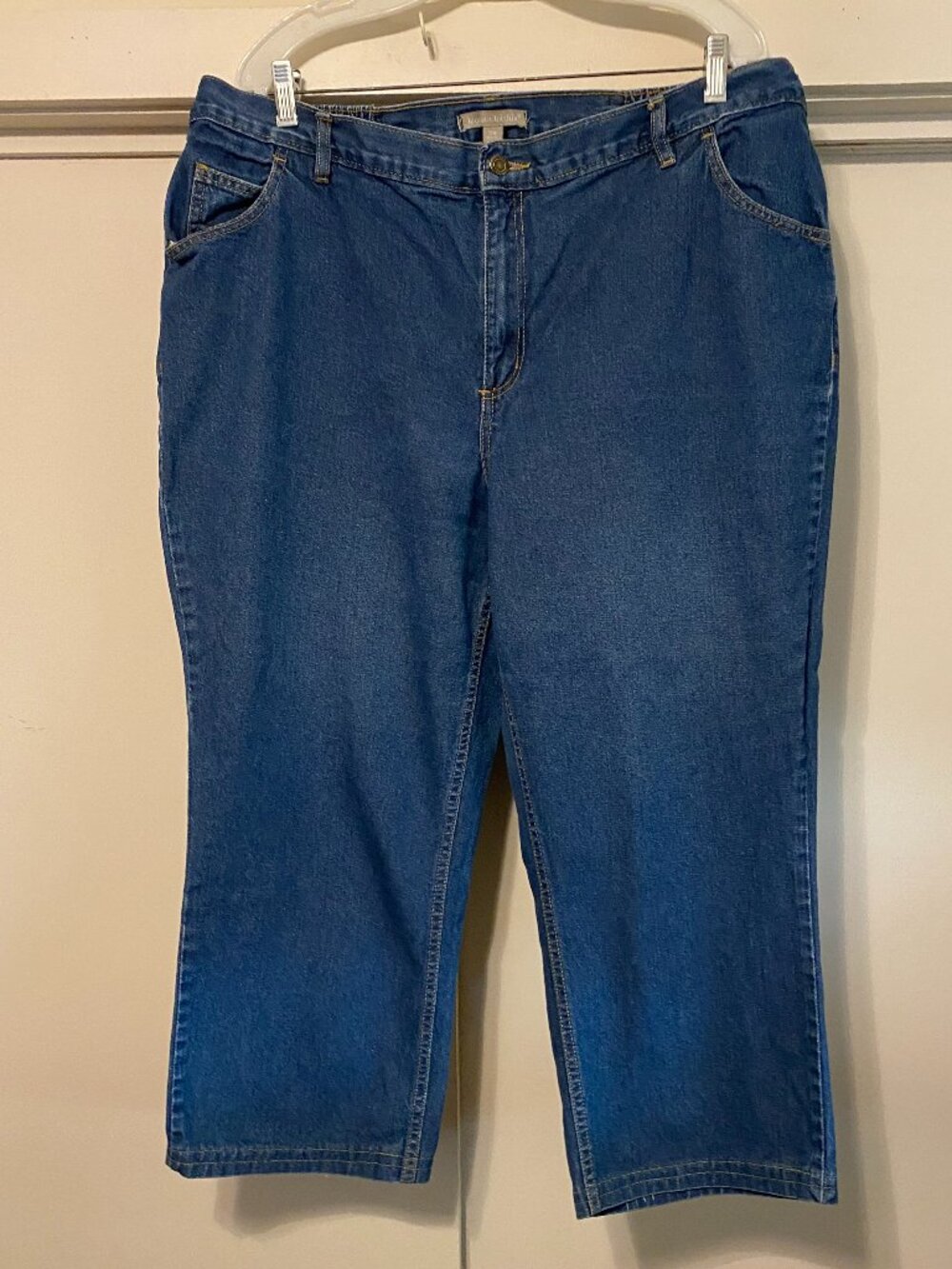Woman Within, stretch waist, dark wash, jean capri/ankle pants, size 22WP
